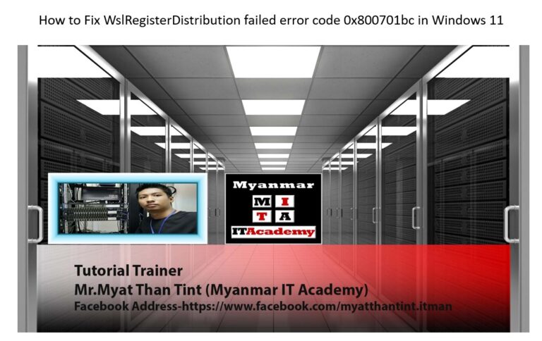 How to Fix WslRegisterDistribution failed error code 0x800701bc in ...